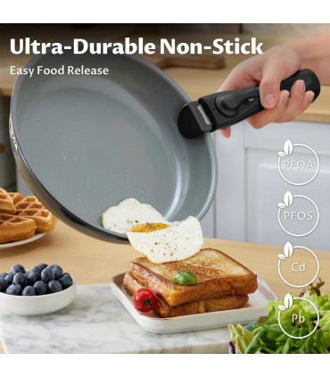 [Black 13-Piece GERMANY] Batterie de cuisine à induction avec revêtement céramique sain, casser