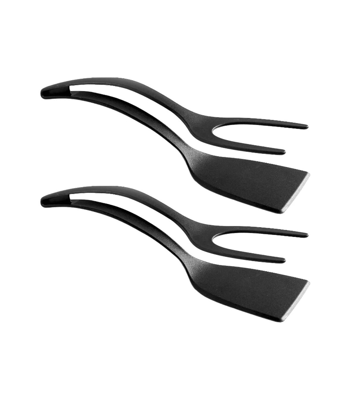 [Black 2pcs CHINA] Spatule à crêpes antiarina, tourneurs frits, pince à œufs, cuisine, steak, p