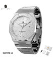 MAXIBAZARE.COM - [SO2110-03 Non] SAPPHERO montre pour hommes, bracelet en acier inoxydable, conception résistant