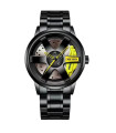 MAXIBAZARE.COM - [Yellow] Montre de Luxe Homme Quartz Étanche Acier Inoxydable Design Voiture