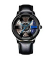 MAXIBAZARE.COM - [Blue P] Orologio da uomo con ruota dell'auto in acciaio inossidabile orologi di lusso impermeabili per uomo