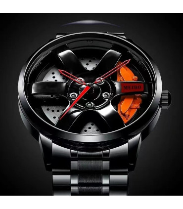 roue de voiture, luxe, quartz, design unique, montre homme, étanche, accessoire