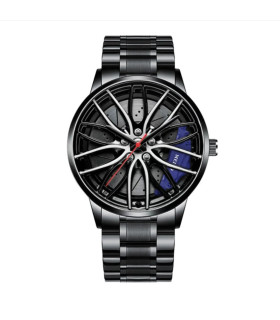 robustesse, jante, design voiture, quartz, montre homme, étanche, style, acier