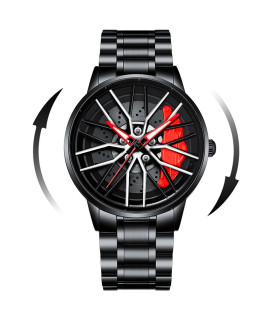 nouveauté, 2024, noire, sportive, cadran rotatif, montre, quartz, élégante