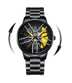 MAXIBAZARE.COM - [LT03-HUANG] Montre de voiture sportive, cadran rotatif, acier inoxydable, mouvement Quartz, nouveauté 2024