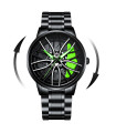 MAXIBAZARE.COM - Montre de voiture [LT03-LV] à cadran rotatif en acier inoxydable, mouvement Quartz
