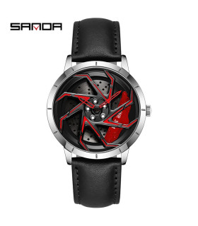 cadran quartz, offre spéciale, jante voiture, SANDA, montre homme, étanche