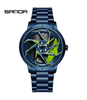 SANDA, montre, quartz, étanche, design, acier inoxydable, sport, mode