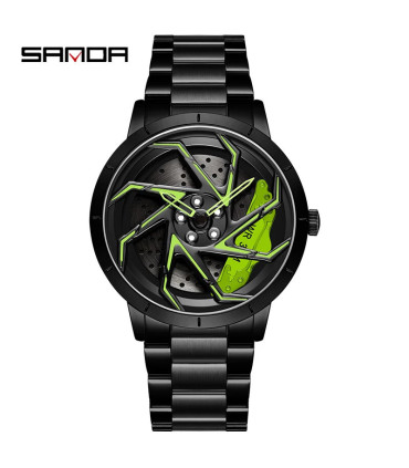 SANDA, jante, montre, quartz, étanche, design, acier inoxydable, sport, mode
