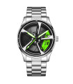 MAXIBAZARE.COM - [Argento verde] LIGE nuovo orologio da uomo sportivo con ruota auto impermeabile orologio al quarzo.