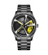 [Black yellow] LIGE nouveau sport hommes voiture roue montres affaires étanche montre à Quartz 
