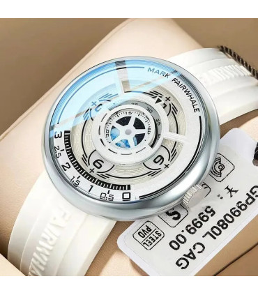 veilleuse, unique, mode 2025, quartz, montre homme, silicone, innovation