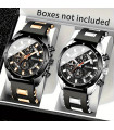 MAXIBAZARE.COM - [Black silvery] Élégance et Performance : Montre à Quartz pour Hommes, 2 Pièces, Sport et Style Décontracté