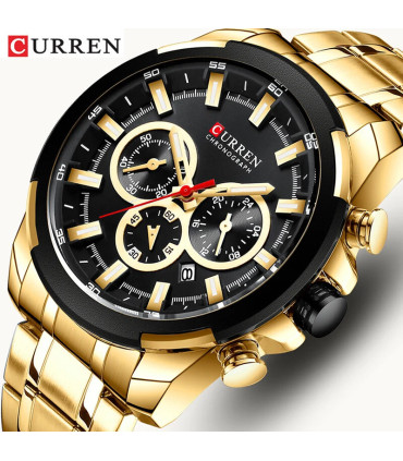 chronographe, CURREN, luxe, montre, quartz, militaire, design, sport, homme