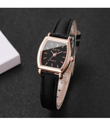 [E Without Box] Mode femmes montres décontracté petit cadran bracelet en cuir femmes montre à Q