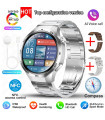 MAXIBAZARE.COM - [GPS NFC Watch GT5Pro Silver steel] New for Huawei GT5 Pro smart watch HD A