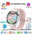 MAXIBAZARE.COM - Montre intelligente GPS NFC GT5Pro Silver Pink Huawei - Écran AMOLED HD, Appels Bluetooth, Étanche
