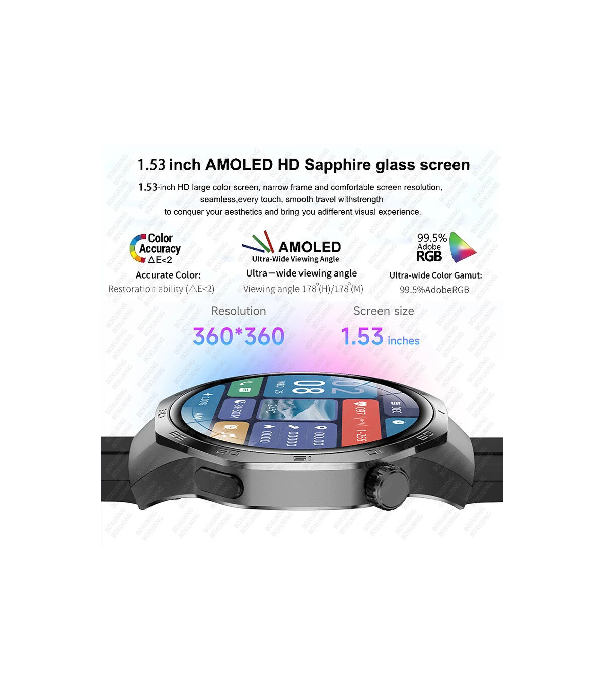 [GPS NFC Watch GT5Pro Black mesh belt] Nouveau pour Huawei montre GT5 Pro montre intelligente H